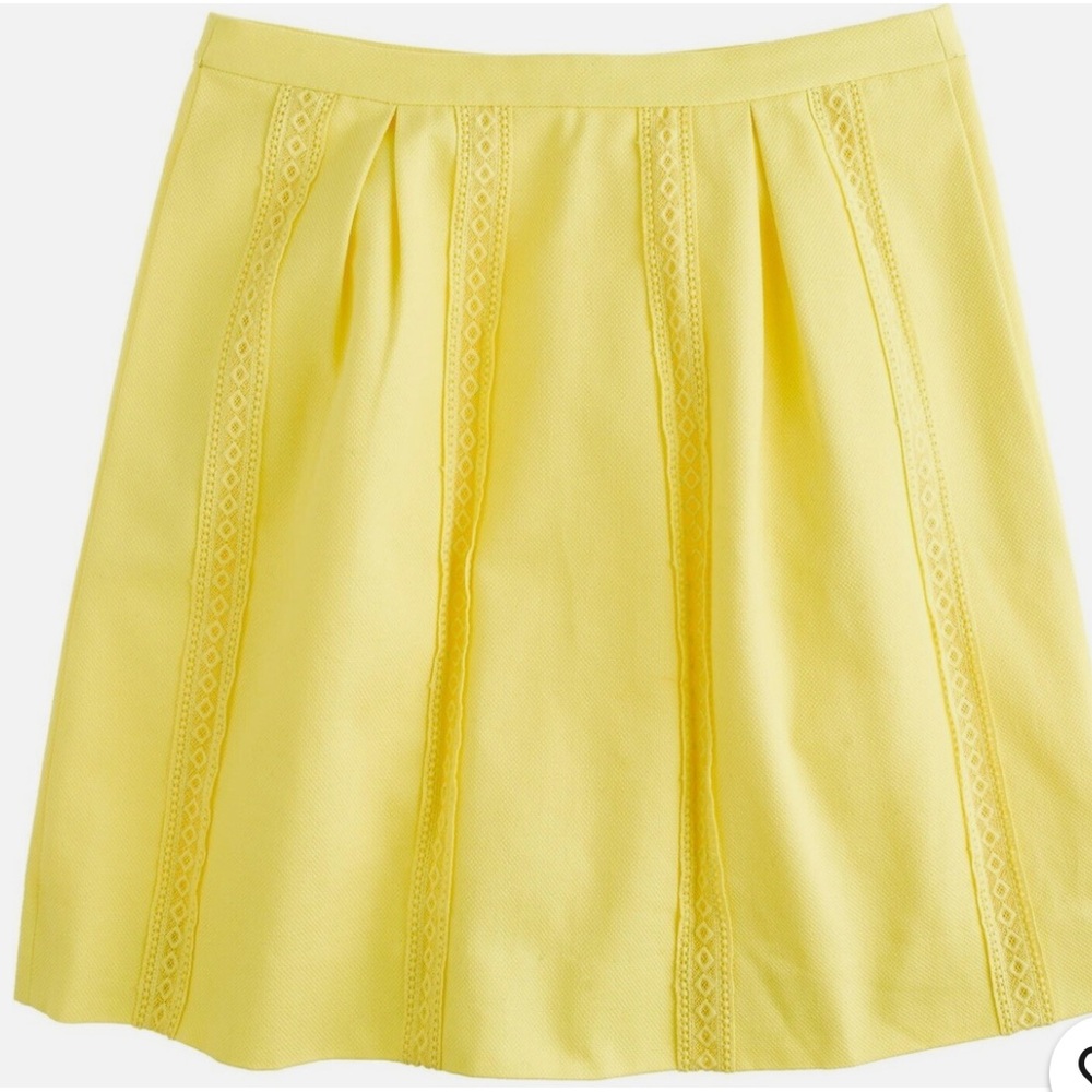 J. Crew Yellow Pleated Flare Mini Skirt — so fun!
